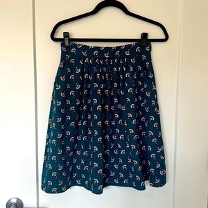ModCloth Green Fan Skirt